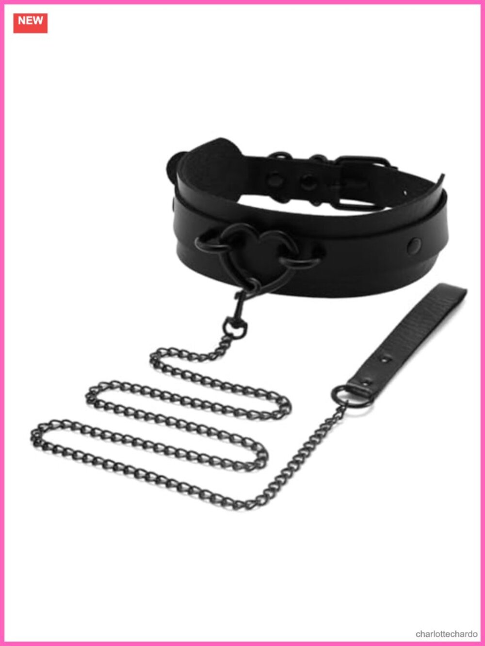 Women's Faux Leather Choker Necklace & Body Chain Set - Gothic Punk Adjustable
